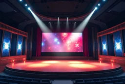 luxury large opera stage with flash animation light and lcd big screen in baground