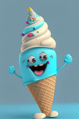 A cartoon character of an ice cream brand