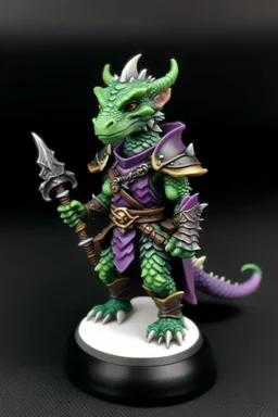 small purple and green pearlescent dragonborn ranger dnd