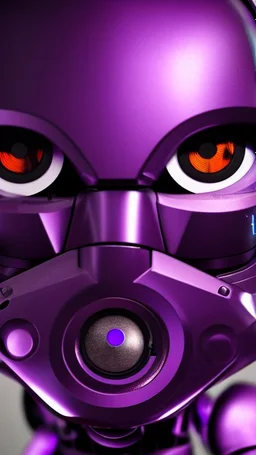 cyborg nion purple Suspicion interested in-depth details HD 4K 8K