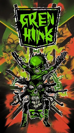 green hardcore punk flyer