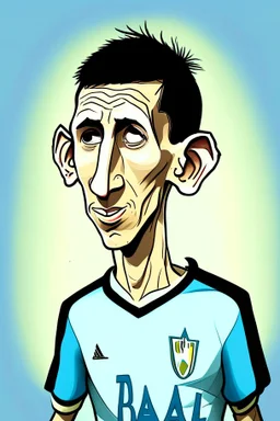 Angel Di Maria Argentine soccer player ,cartoon 2d