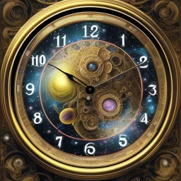 #time #clock #colorful #clockart #clocks #timepiece #galaxy #cosmos #universe #stars #milkyway #eternity #imagination #creativity #beautiful fantasy, rococo, intricate