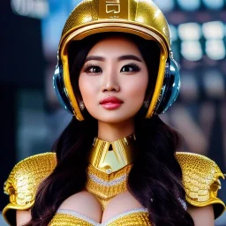 Ultra detailed fullbody Portrait in oil on canvas of busty Aquarius Yuna with Gold armor and helmet-Saint seya,extremely detailed digital painting,ultrarealistic skin,intense stare, extremely detailed face, crystal clear eyes, mystical colors ,perfectly centered image, perfect composition, rim light, beautiful lighting,masterpiece ,8k, stunning scene, raytracing, anatomically correct, in the style of Simon Bisley and Ohrai Noriyoshi and robert e howard and Steve Jung and Wizyakuza.