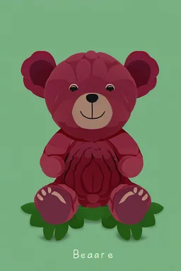 bear made of raspberries