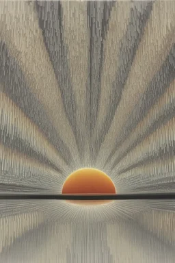 Sunrise colorizes the crystalline graphite world; Yaacov Agam