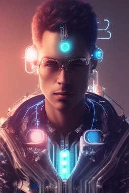 cyberpunk, head, men, portrai