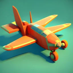 plane stylized 3d