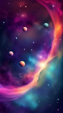 space background stylized, nubula. retro