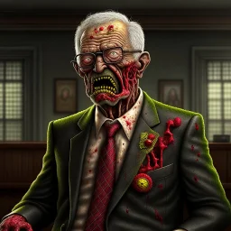 zombie lawyer realistic digital art