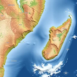 Alternate geography near the border between Madagascar and Greenland.