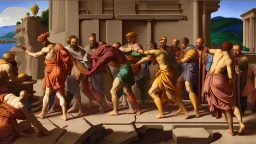 Odysseus steals palladium by pontormo