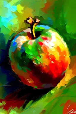 manzana estilo Claude Monet