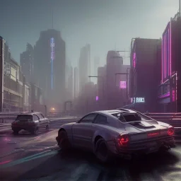 Cyberpunk, Car in night city, unreal engine 5, octane render,cinema4d, dynamic lighting, 8k, redshift render, highly, hyperrealism ultra realistic, hyper realistic.