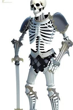 medival skeleton knight fullplate armor