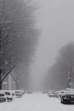 SNOW FALLING ON 1950 NEWYOURK STREET