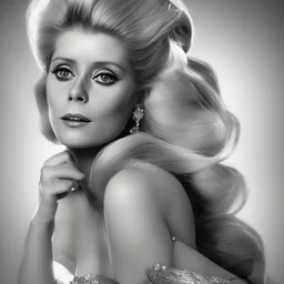 Catherine Deneuve as a showgirl