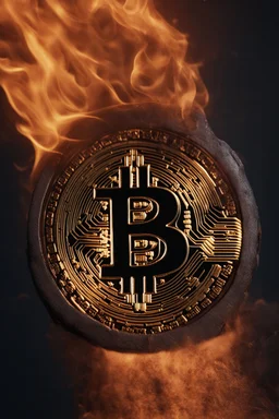 A Bitcoin logo is burned into the skin of a man by a branding iron. It's dramatic and happended in the moment, close view. The mark is on the mans inner forearm and It is still hot and steam can be seen from the burn mark. Super realistic, dramatic, 8k