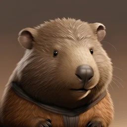 Generiere mir ein Bild eines Wombat als Gandalf
