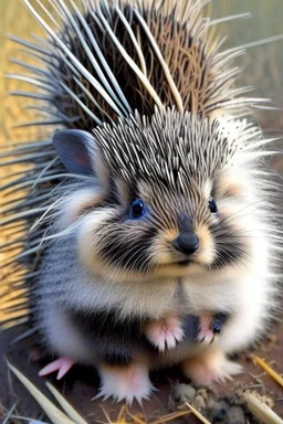 Cute bunny mixed with a porcupine