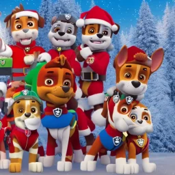 PAW Patrol saving Santa Claus