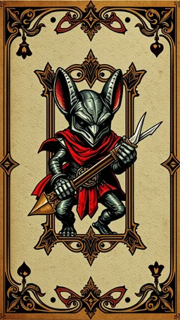 kobold thief ace card with ornate frame