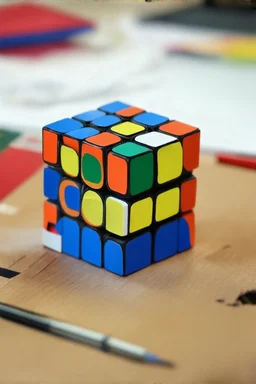 a rubik's cube, papercraft