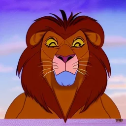 Lion King Animation OC Loca male lion triangular face shape hooked black nose tip