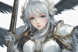 Cyber Girl in 8k Afukuro anime artstyle , game of thrones them, white costume, close picture, intricate details, highly detailed, high details, detailed portrait, masterpiece,ultra detailed, ultra quality