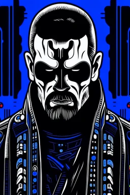 punisher sku;; obi wan kenobi in the style of Hiroshi Nagai