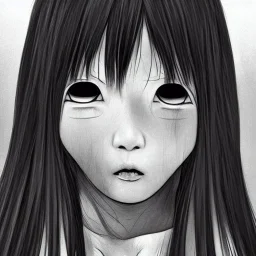 Sadako Yamamura (Ringu, 1998) ; screenshot, Dark Foggy Georgeous Horror Dark Fantasy Art by James Bousema, digital illustration, evil,wild, cold stare ,photo-realistic, 32K,dynamic colors,high details,high definition,crystal clear image,aspect ratio 33:1,DIGITAL ILLUSTRATION by James Bousema Modifiers: Nikon D850 elegant Award winning photography fantasy photorealistic very attractive