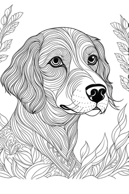 colouring page adog