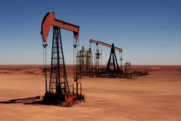 oil rig in the desert