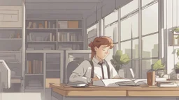 student at desk