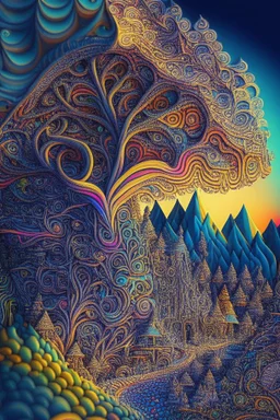 best AI generated artwork of a beautiful ornate zentangle landscape intricate and complicated insanely detailed primary colours elegant fantasy 8k beautiful dynamic lighting award winning hyperrealistic 4K 3D high definition crisp quality