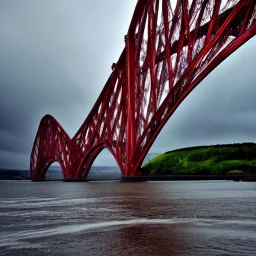  Forth Railway Bridge in stormy weather