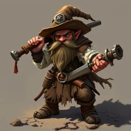 western dwarf bandit fantasy art