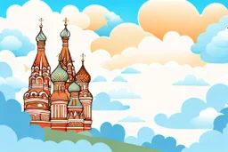 parallax clouds and sky background inspired old russian culture