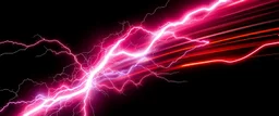 lightning and electricity streaming across composition left to right, behind is a bunch of stripes inspired by modern wrap graphics to convey speed