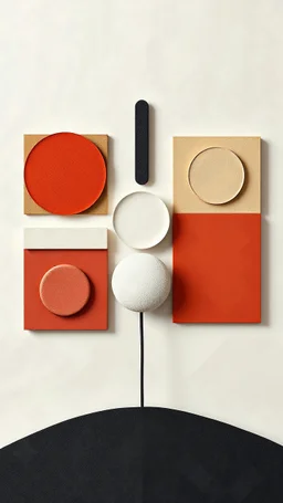 Surrealism, minimalistic shape arrangements, wallpaper
