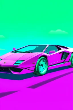 Vaporwave lamborghini