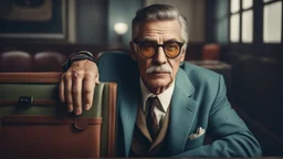Old Retro Photo, Portrait of a Fashionable Man 1950s, Volumetric Lighting, Textured, Additional Colors, 3D, 8K, Best Quality, Fine Drawing, High Detail, Hyperrealism, High Resolution, High Definition, Multi-Layer, Hyperfocus,