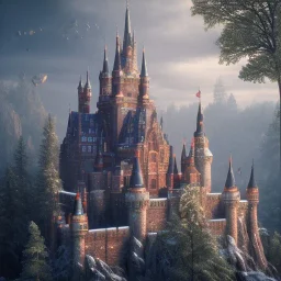 Castle, — -s 80000000, octane render, intricate details, ultra realistic style, 8k resolution