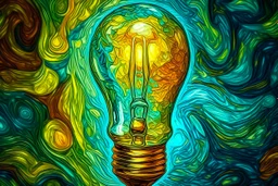 light bulp van gogh style