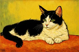 Portrait of a cat by Van Gogh