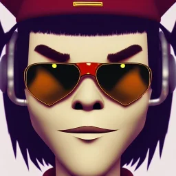 Portrait 3d of band <Gorillaz> style,