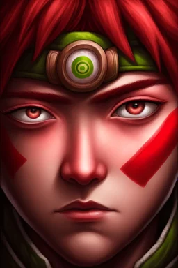 Portrait of gaara, from Naruto anime