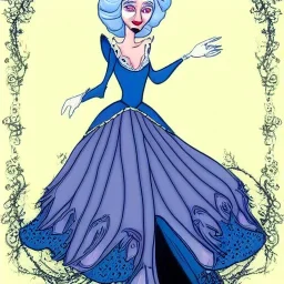 extrem tim burton style cinderella, ultra detailed,