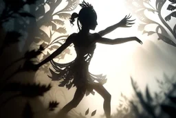 papercut, closeup, dynamically dancing woman S<AI in sunshine, mist, fog, reflection Weight:1 intricate details, HDR, beautifully shot, hyperrealistic, sharp focus, 64 megapixels, perfect composition, high contrast, cinematic, atmospheric, moody Weight:0.9, shading pastel and charcoal