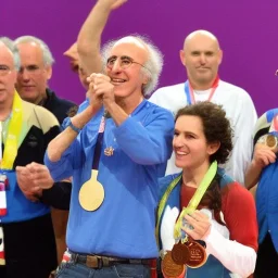 Larry David wins gold medal at the Olympic polka contest